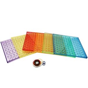 Translucent Geoboards 22cm (11x11pin)6pc Isometric - Image 1
