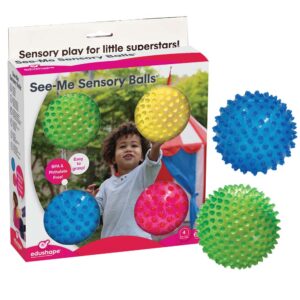 Sensory See Me Balls (10cm) - Set of 4 - Image 1