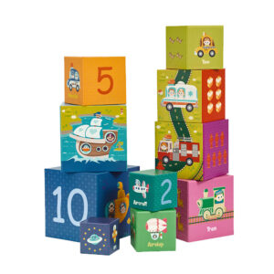 Stacking Cubes - Transportation - 10pcs - Image 1