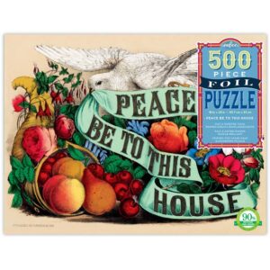 eeBoo - Peace Be to This House 500pc Rect Foil Puzzle - Image 1