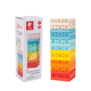 Classic World - Deluxe Colourful Stacking Game - 55pcs - Image 1