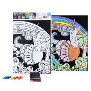 TookyToy - Velvet Colouring Kit - Unicorn - Image 1