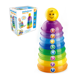 Rainbow Stacking Cups - 9 Pieces - Image 1