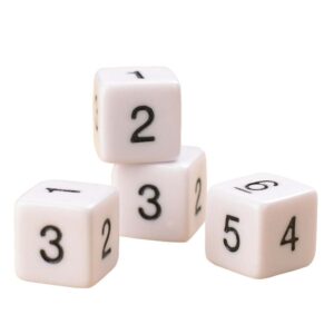 Dice - Number - 16mm - 12pc - Plastic Polybag