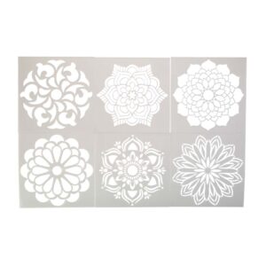 Mandala Stencils: 6 Pieces