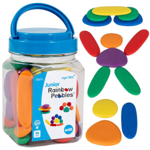Junior Rainbow Pebbles - 36pcs Jar