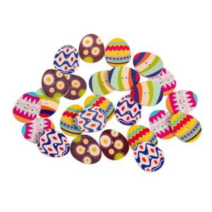 Egg-Shaped Wooden Buttons: 25 Pieces - Image 1