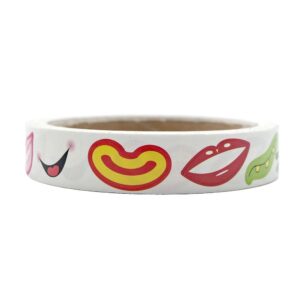 Mouth Stickers - Coloured - Roll of 600 - Image 1