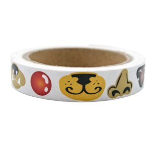 Nose Stickers - Coloured - Roll of 600 - Image 1