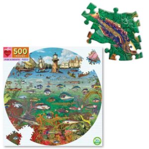 Fish & Boats 500pc Round Puzzle - Image 1