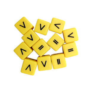 Dice - Plastic Operations Set 2 - [<,>,=]