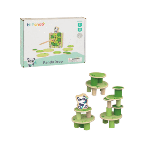 hi Pando - Timber Tumble - 2-in-1 Wooden Bamboo Balancing Game - 33pcs - Image 1