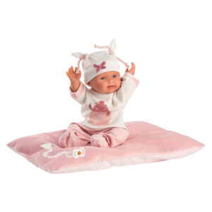 Newborn Baby Girl Doll with Cushion, Clothing - Image 1