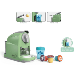 Pretend & Play Coffee Maker Set with Sounds & Colour Changing Cup - Green - Image 3