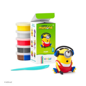 Hey Clay - Modelling Air-Dry Clay with Fun Interactive App - Stuart, Series Minions, 5 cans - Image 1