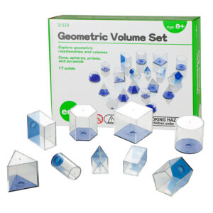 EDX Education - Geometric Volume Set - 5cm Blue - 17pcs - Image 1