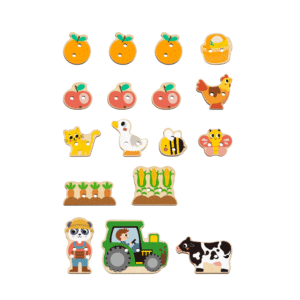hi Pando - Wooden Threading Board - Farm Themed - 23pcs - Image 4