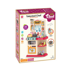 Cogo - Pretend & Play Kitchen Set with Light & Sound Effects - Pink - 65 Pieces - Image 3