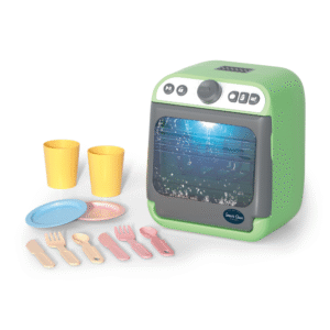 Pretend & Play Dishwasher Set with Sound, Lights & Water Spray Effect - Green - Image 1