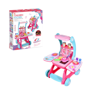 Cogo - 2-in-1 Pretend Play Kitchen & Shopping Cart with Light & Sound - Image 1