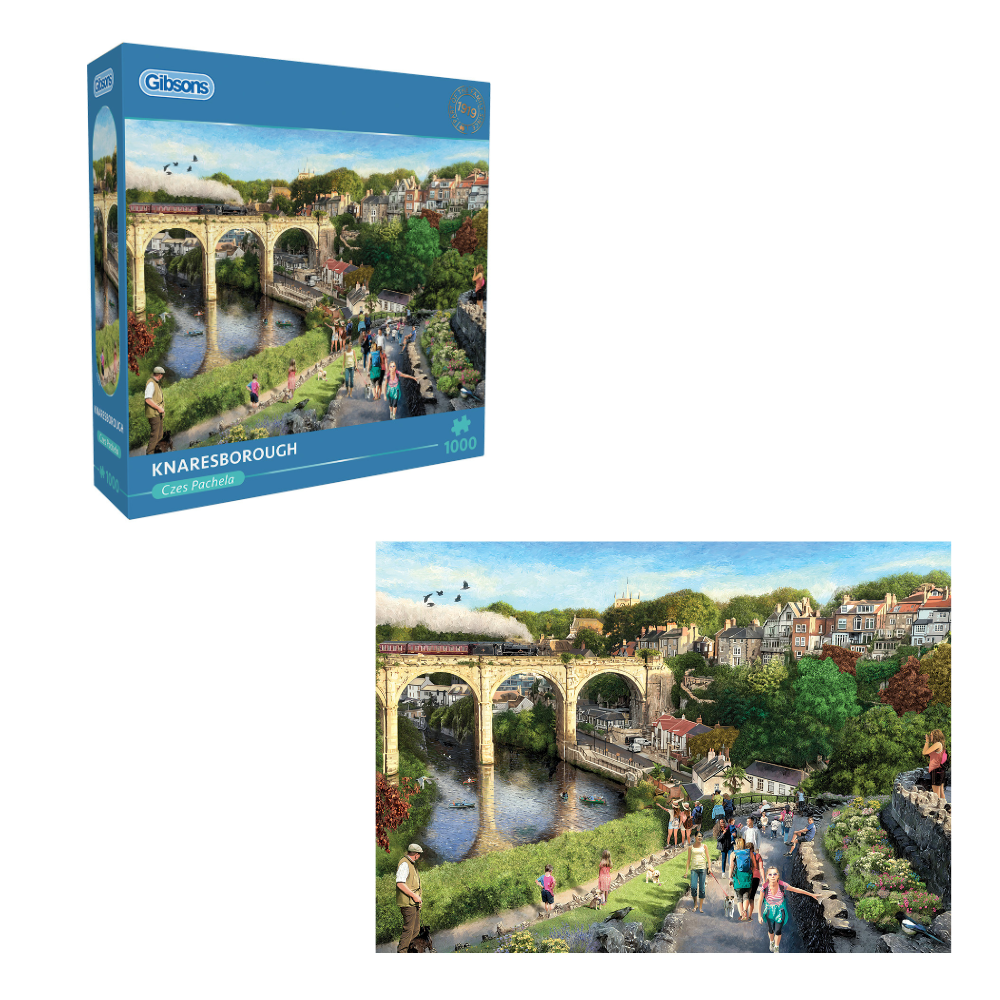 Gibsons - Knaresborough - 1000 Piece Jigsaw Puzzle - BrainPlay