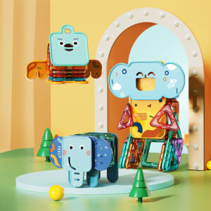 Feelo - Magnetic Tiles Activity Set - Animals - 30 Pieces - Image 1