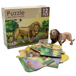 National Geographic - Puzzles with Toy Set - 3 Puzzles and 3 Fig - Image 3