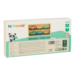 hi Pando - Magnetic Train Set With Storage Box - 7pcs - Image 3