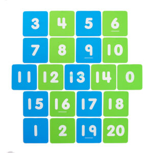 EDX Education - Number Pads 1-20 20cm x 20cm 21pcs 2 Colours - Image 1