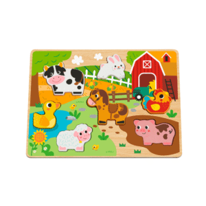 hi Pando - Chunky Wooden Puzzle - Farm Animals - 8pcs - Image 5