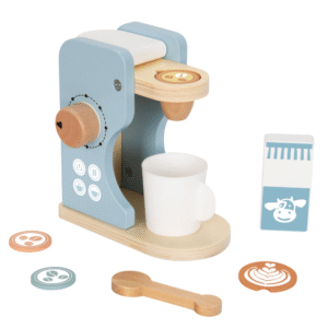 hi Pando - Pretend & Play - Wooden Coffee Maker Set - 8pcs - Image 4