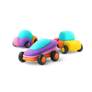 Hey Clay - Modelling Air-Dry Clay with Fun Interactive App - Happy Cars, series Motors, 6 cans - Image 4