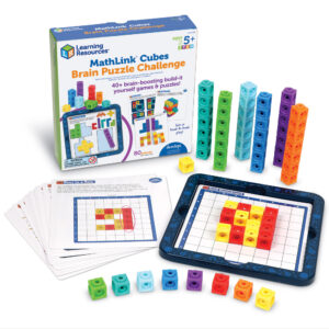 Learning Resources - Mathlink® Cubes Brain Puzzle Challenge - 80 Pieces - Image 1