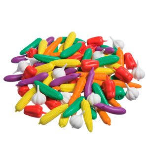EDX Education - Counters - Vegetable - 6 Colours with Tweezers - 36pcs - Jar - Image 3