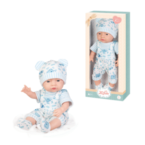 Baby Doll with Blue Clothing & Accessories - Vinyl Body - 40cm - Image 3