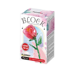 Feelo - Flower Building Block Set - Red Rose - 67 Pieces - Image 1