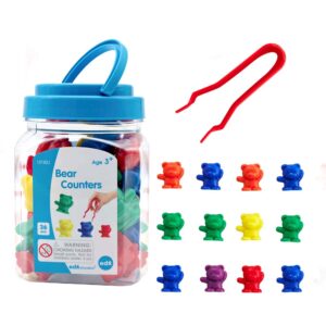 EDX Education - Counters - Bear - 6C W Tweezers & Activity Guide - 36 Pieces - Jar - Image 1
