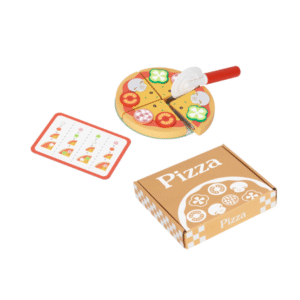 hi Pando - Pretend & Play - Wooden Pizza Making Set - 16pcs - Image 4