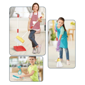 Cogo - Pretend & Play Keeping Tidy Set with Cleaning Tools, Apron & Bucket - Image 3