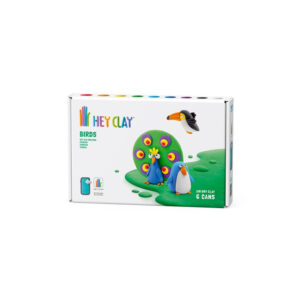 Hey Clay - Modelling Air-Dry Clay with Fun Interactive App - Toucan, Penguin, Peacock, Series Birds, 6 cans - Image 5