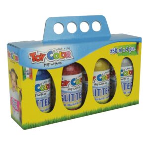 Toy Color - Superwashable Magic Glitter Glue Tempera - 4 x 250ml - Image 1