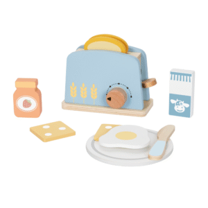hi Pando - Pretend & Play - Wooden Toaster Breakfast Set - 10pcs - Image 5