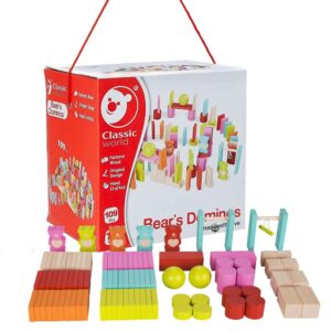Classic World - Bear's Wooden Dominoes - 109pcs - Image 1