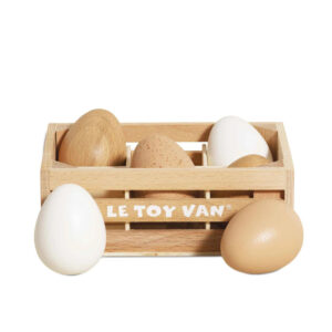 Le Toy Van - Pretend & Play - Wooden Farm Eggs Food Crate - 7 Pcs - Image 6
