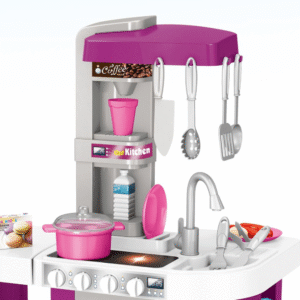 Cogo - Pretend & Play Kitchen Set with Light & Sound Effects - Purple - 53 Pieces - Image 3