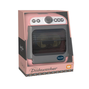 Pretend & Play Dishwasher Set with Sound, Lights & Water Spray Effect - Pink - Image 2