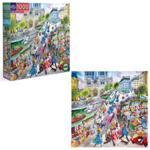 eeBoo - Paris Bookseller 1000 Piece Square Puzzle - Image 4