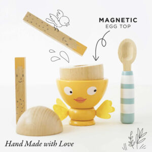 Le Toy Van - Pretend & Play - Wooden Egg Cup & Soldiers - 6 Piece - Image 5