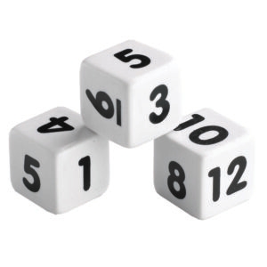 EDX Education - Dice - Number 1-12 - 18mm - 12pcs Polybag - Image 1