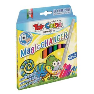 Toy Color - Box with Hanger 10 + 2 Superwashable Fibre Pens Magic Changer - Image 2